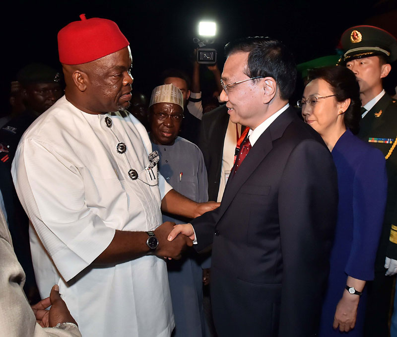 Chinese premier arrives in Nigeria for visit