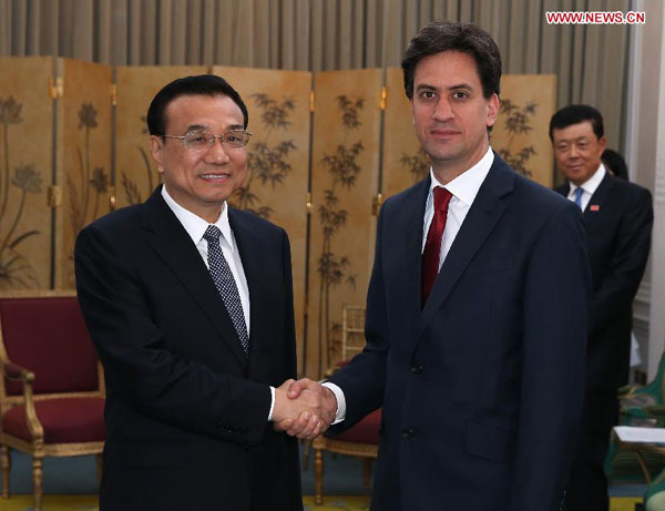 Li urges closer China-Britain cooperation in meeting with Labour chief