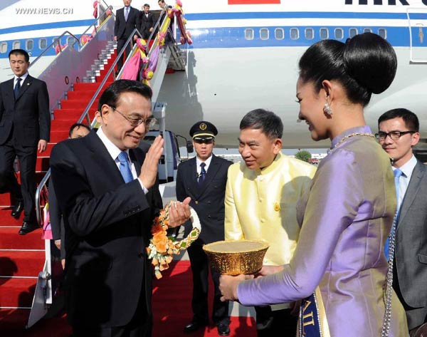 Chinese premier arrives in Thailand for GMS meeting