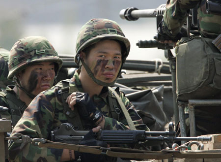 South Korea conducts military drill near demilitarized zone