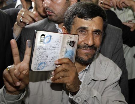 Iran's Ahmadinejad, rival both claim election win