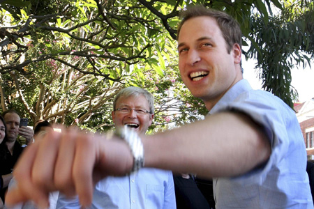 Prince William enjoys rap serenade in Aussie tour