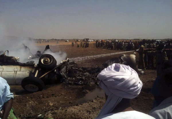 Helicopter crashes in Sudan