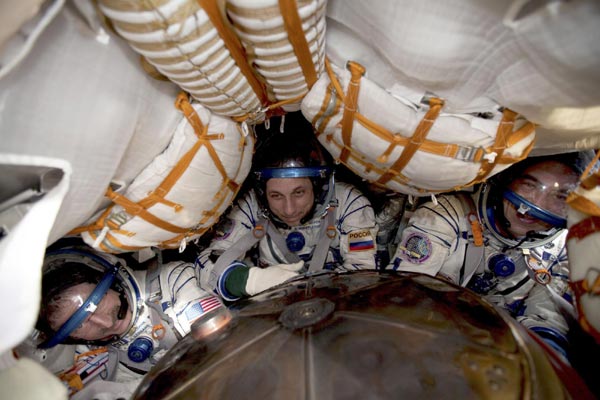 Russian Soyuz capsule lands in Kazakhstan