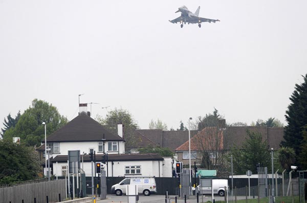 Royal Air Force in exercies for Olympic Games