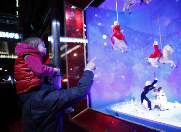 Holiday window unveiling in New York