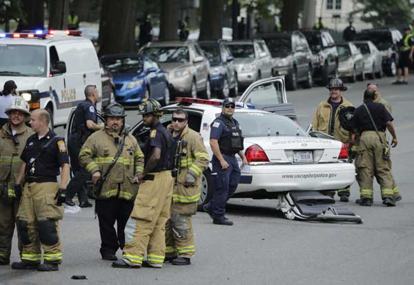 Gunfire forces brief lockdown at US Capitol