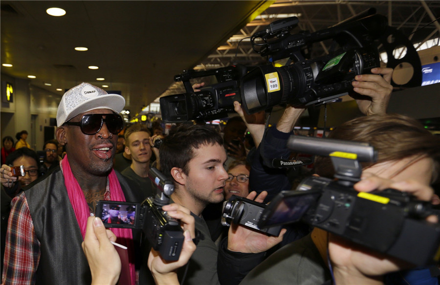 Rodman in DPRK with ex-NBA team