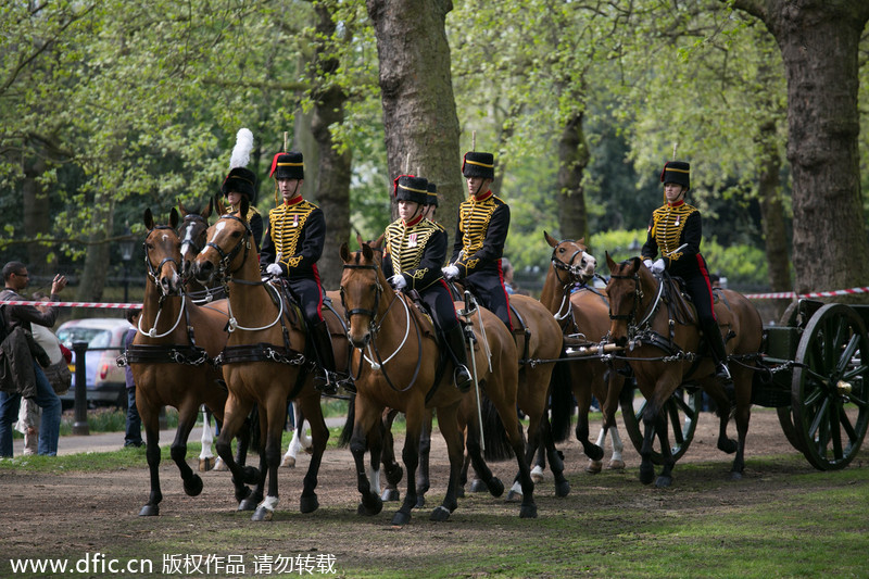 Royal salute to mark Queen Elizabeth II's 88 birthday