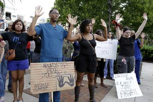 Shooting of black teenager triggers protest in St. Louis