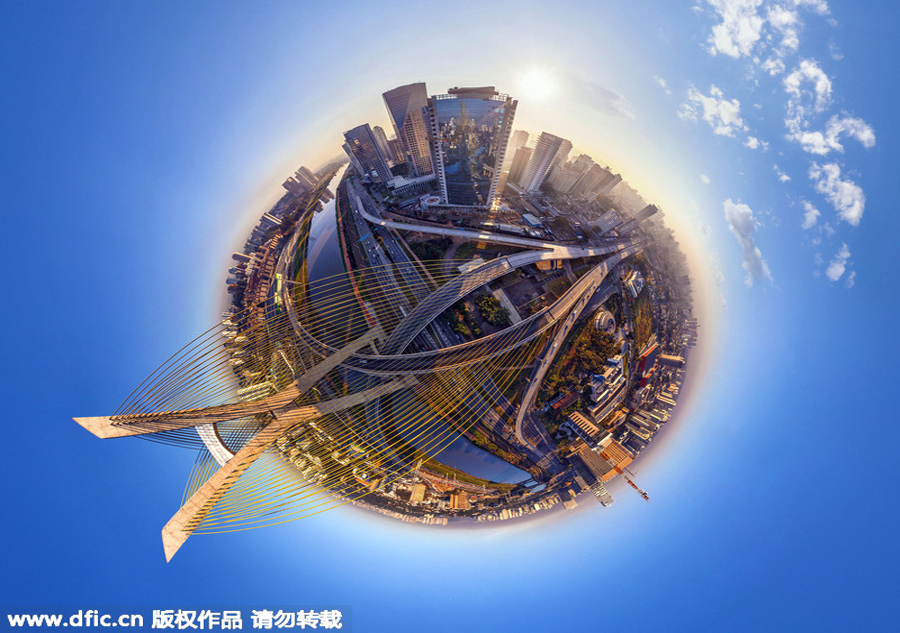 Your city in the shape of tiny round planet