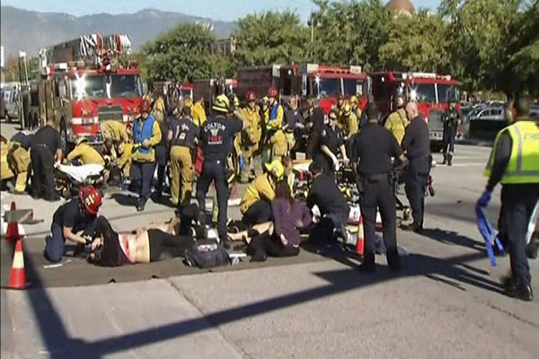 Shooting rampage at California social services agency leaves 14 dead, 17 wounded