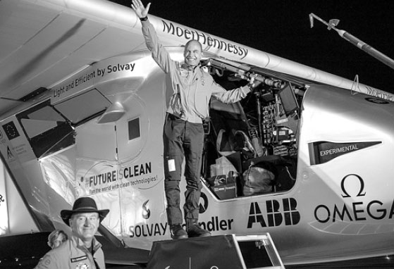 Solar plane on global trip completes latest leg