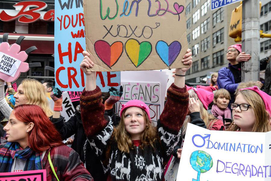 Over 1 million join anti-Trump women's marches worldwide