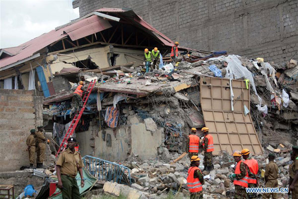 15 missing after building collapses in Kenya